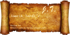 Jamrik Teréz névjegykártya